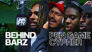 Pen Game Rap Battle Cypher (Ren DMC, DrizzGB, Sevz, Skamz) Behind Barz | Link Up TV