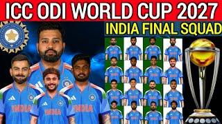 ICC ODI World Cup 2027 India Squad | Team India Final Squad | India Squad For ICC Cricket World Cup