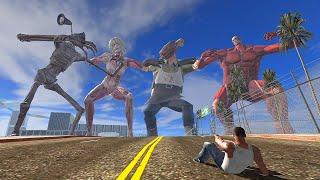 Franklin vs Mr meat vs Titan vs Siren Hard in Indian Bikes Driving 3D