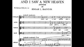 Edgar Bainton - And I saw a new heaven (score video)