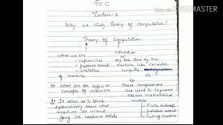 What is theory of computation (TOC) - lecture1/ toc