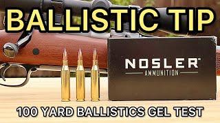 243 Winchester Nosler Ballistic Tip 90 grain Ballistics Gel Ammo Test