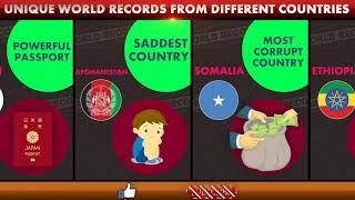 Unique World Records From Different Countries | Data Saga