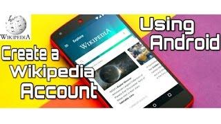 How to create Wikipedia account using Android hindi