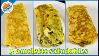 3 desayunos saludables, 3 ideas de Como hacer un Omelette saludable