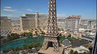 Fountain view from the Paris Hotel ,Las Vegas