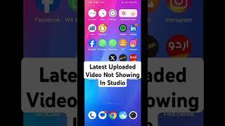 Youtube Latest Uploaded Vedio Not Showing #shorts #ytproblem