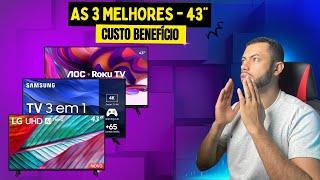 [BARATAS] AS 3 MELHORES TV 43 POLEGADAS | SMART TV EM 2024 | QUAL TV COMPRAR