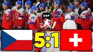 ČESKO vs ŠVÝCARSKO | 5:1 | Mistrovství světa juniorů U20 2025 | SESTŘIH