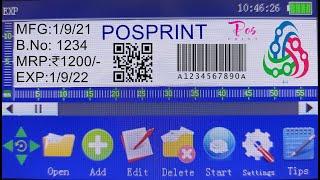 POSPRINT Handheld Inkjet Batch coding machine M8 how to use