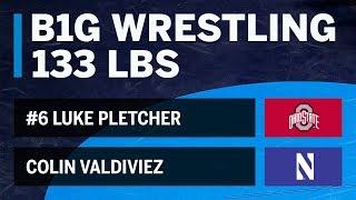 133 LBS: #6 Luke Pletcher (Ohio St.) vs. Colin Valdiviez (Northwestern) | Big Ten Wrestling