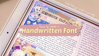  how to create a custom handwritten font  2024 iPad digital journal tutorial