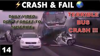 TERRIBLE BUS CRASH 2021- ROADRAGE BUS CRASH -  DASCHCAM - #CRASHBUS - HD VIRAL 2021