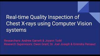 Real-time Quality Inspection of Chest X-rays using Computer Vision systems