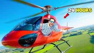 24 Hours Challenge In Helicopter...100% Real