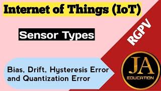 Sensor Types, Bias, Drift, Hysteresis Error and Quantization Error | Internet of Things | Lec 23