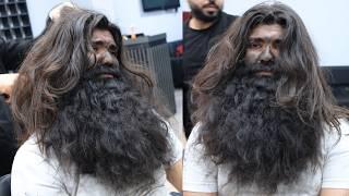 ''10 YEARS BEARD''!! Homeless Man Insane Transformation