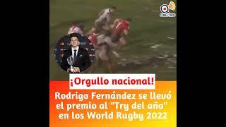 Rodrigo Fernandez se llevó el galardon en "Try del año"