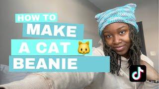 How to make a crochet  CAT BEANIE (TikTok Viral)