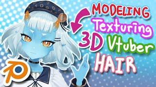 3D Modeling and Texturing Hair for Vtuber with Blender and Krita! [Part 2] 