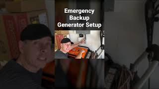 Home Emergency Backup Generator Setup