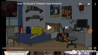 Caillou goes Chuck-E-Cheese and gets arrested