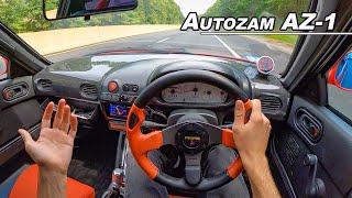 1992 Autozam AZ-1 - 9K RPM Gull Wing Kei Car POV Drive  (Binaural Audio)