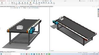 Solidworks Tutorial # 232 Belt Conveyor Design Assembly and Motion Study by SW Easy Design