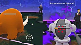 1 Hp Mamoswine Vs Giovanni Shadow Registeel Pokemon Go | Team Rocket Boss Giovanni Shadow Legendary