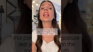 Correct tongue posture #shorts #faceyoga #facialexercise #antiaging #beautytips #beautyhacks