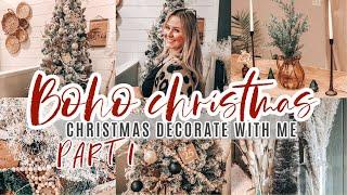 BOHO CHRISTMAS DECORATE WITH ME 2020 | NORDIC INSPIRED CHRISTMAS DECOR | BOHO FARMHOUSE CHRISTMAS