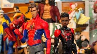 Marvel Legends Miles Morales & Peter B Parker Double Review | Across the Spider Verse Wave 2