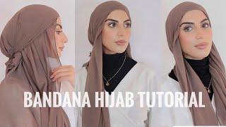 Hijab -Bandana  Tutorial | Only using Chiffon scarf 