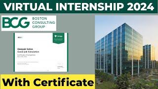 BCG internship 2024 | Generative AI internship| BCG Internship work from home