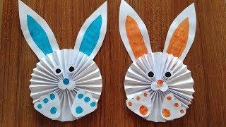 Kağıttan Basit Tavşan Yapımı - Çocuklar İçin Kolay El Becerileri / How to Make a Paper Easy Bunny