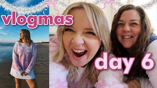 visiting sierra in san diego! girls beach day & christmas movie night | vlogmas day 6