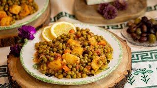 Greek Green Peas & Potato Stew: Arakas Laderos