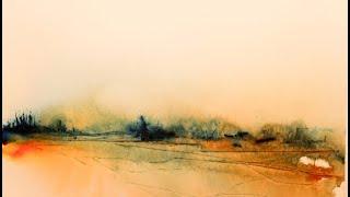 simple abstract landscape (watercolor)