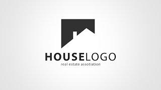 5 MINUTES: Create easy house logo in Photoshop tutorial