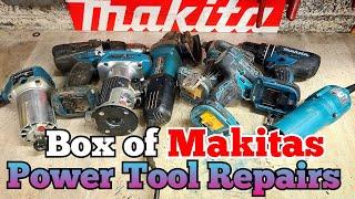 Another box of Makita Power Tools in for Repair, New and old, corded and cordless.