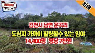 283번  가족주말쉼터해도 좋은 김천 운곡리 임야 14,400평   #임야 #산 #땅