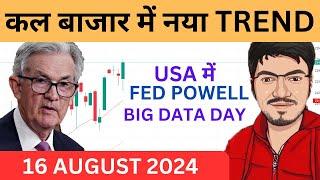 Nifty Prediction and Bank Nifty Analysis for Friday | 16 August 2024 | Bank NIFTY Tomorrow