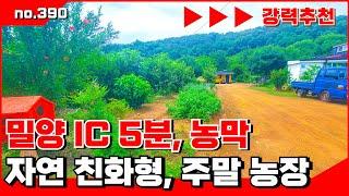 🟥 밀양IC 5분 거리에, 주말 마다 편리하게 다녀 올 수 있는,가족과 함께하는 작은 농장 라이프. 밀양전원주택매매,밀양토지매매‍매물번호 :390 #밀양전원주택매매#밀양토지매매