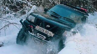 Winter off-road 3xPatrol, Pajero, Terrano II. No words. No music.