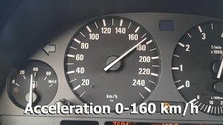BMW 740i E38 4.4 (286HP) - Acceleration 0-100 | 0-160 Exhaust Sound