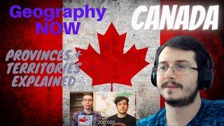 Italian Reacts to CANADA Provinces + Territories explained Geography Now!