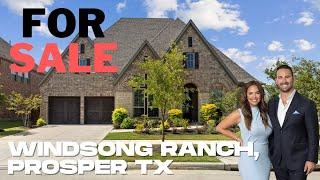 WINDSONG RANCH  PROSPER TX HOME FOR SALE | 4 BEDS | 4 BATH | 3465 SF | 0.26 ACRE LOT