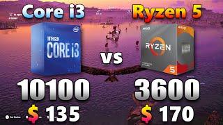 Core i3 10100 vs Ryzen 5 3600 | PC Gameplay Benchmark Test