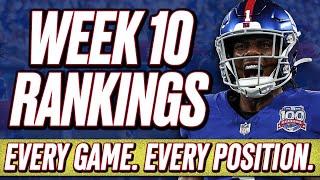 Week 10 Rankings | All Positions & All Games! | 2024 Fantasy Football Advice