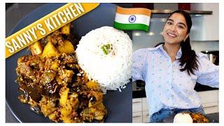 Kartoffel Auberginen Sabji  Alo Baingan di Sabji - easy & veggie - Sanny's Kitchen | Sanny Kaur